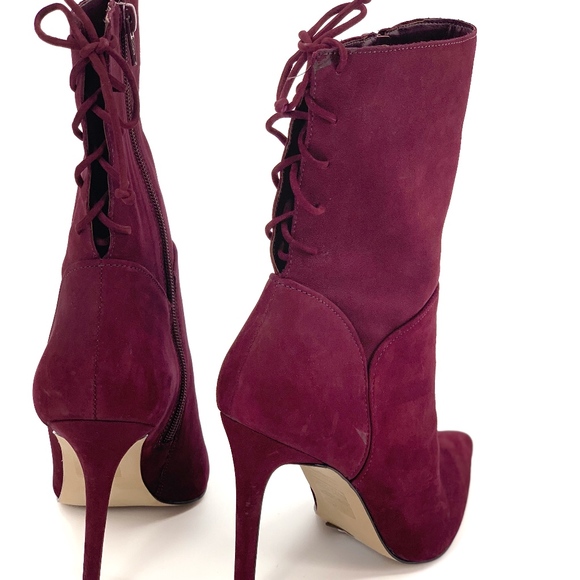 Aldo Suede Heeled Boots w/ Lace Up Back - Picture 3 of 8